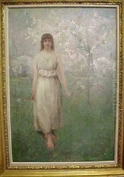 Shepherdess Oil Painting by Emil Carlsen