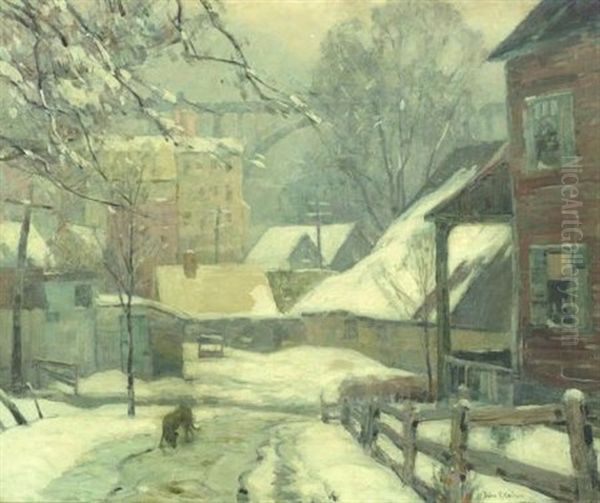 Derelicts, Kingston, New York Oil Painting by John Fabian Carlson