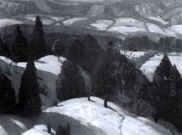 Tempted Hills Oil Painting by John Fabian Carlson