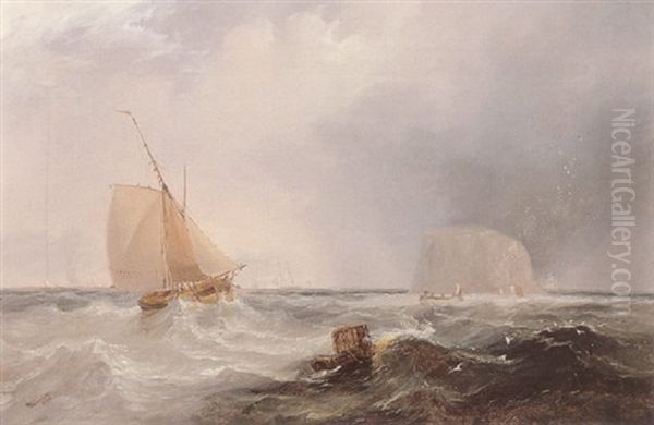 Bass Rock Oil Painting by John Wilson Carmichael