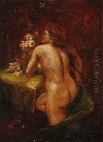 Nu Dans Un Interieur Oil Painting by Charles Emile Auguste Carolus-Duran