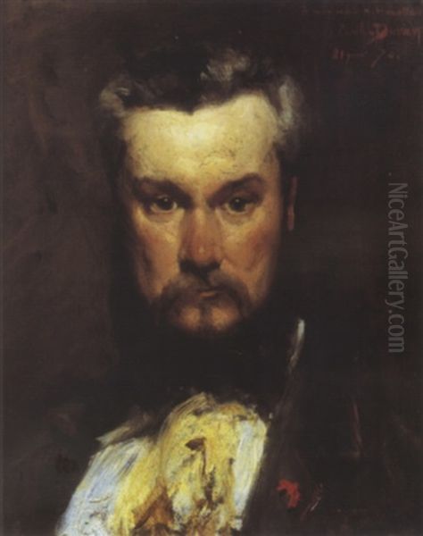 Portrait D'hector Hanoteau Oil Painting by  Carolus-Duran