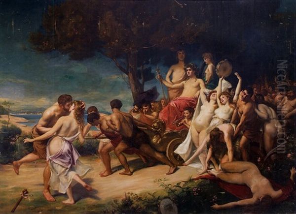 The Triumph Of Bacchus Oil Painting by  Carolus-Duran