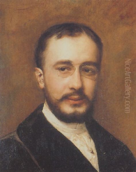 Portrait Of Toulouse-lautrec Oil Painting by Charles Emile Auguste Carolus-Duran