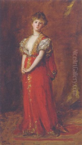 The Opera Singer Oil Painting by Charles Emile Auguste Carolus-Duran