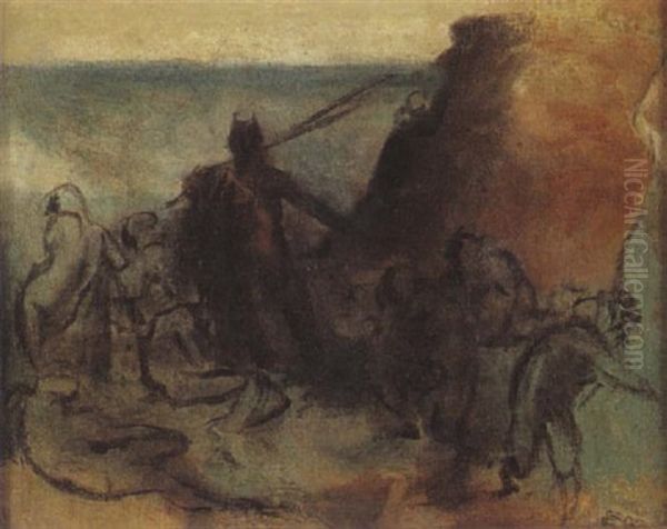 Scene De Diableries Oil Painting by Jean-Baptiste Carpeaux