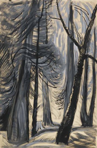 In The Woods Oil Painting by Emily M. Carr