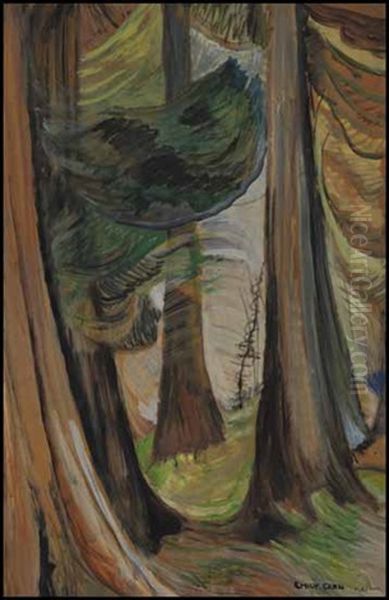 Forest Swirl Oil Painting by Emily M. Carr