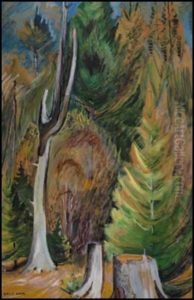 Westcoast Forest Edge Oil Painting by Emily M. Carr