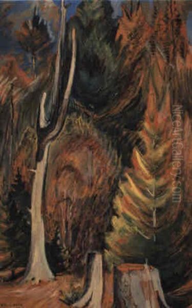 West Coast Forest Edge Oil Painting by Emily M. Carr
