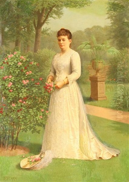 Portrait Of Louise Griswald Oil Painting by Samuel S. Carr
