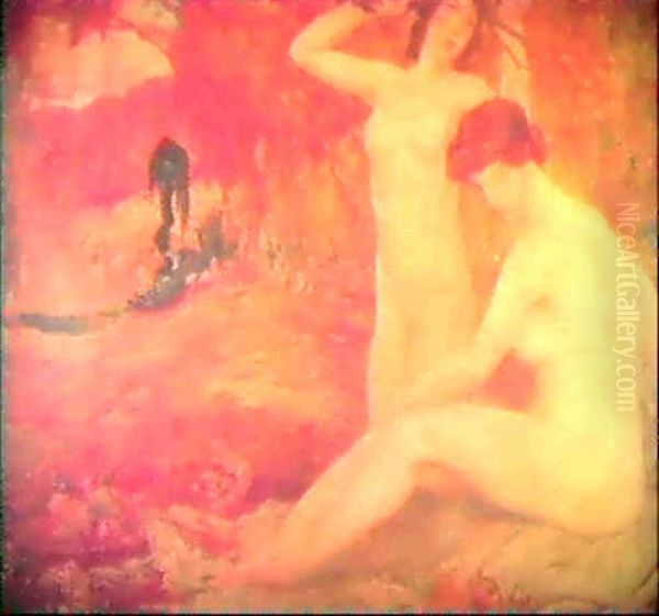 Les Cariatides Oil Painting by Antoine (Anto) Carte