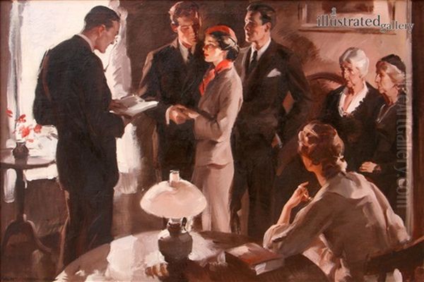 Near Torbay; Woodland Cottage (two) Oil Painting by Pruett Carter