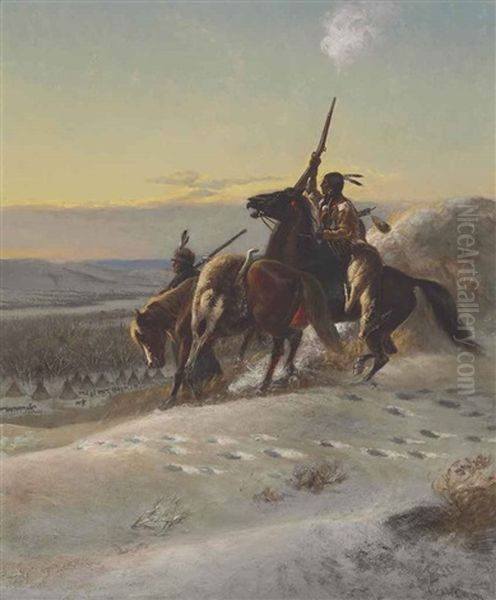 Return Of The Hunting Party Oil Painting by William de la Montagne Cary