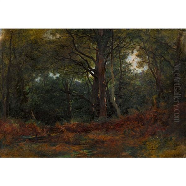 Waldlandschaft Oil Painting by Gustave Eugene Castan