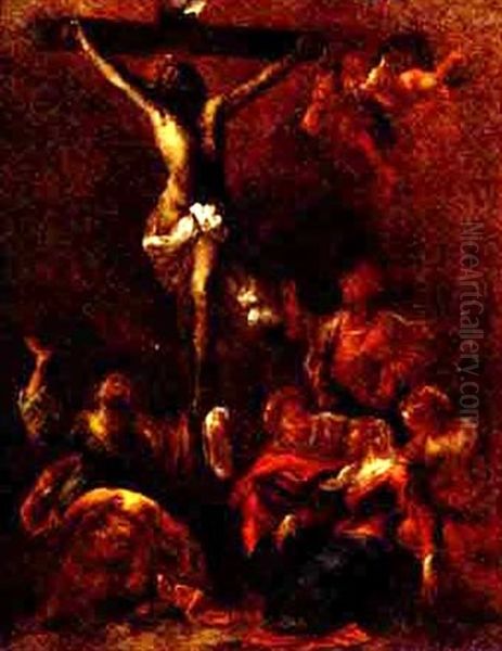 The Crucifixion Oil Painting by Valerio Castello