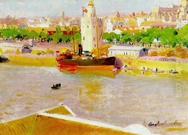 Vista De Sevilla Oil Painting by Claudio Castelucho