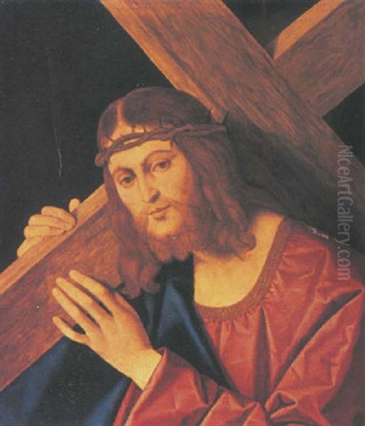 Christ Bearing The Cross Oil Painting by Vincenzo Catena