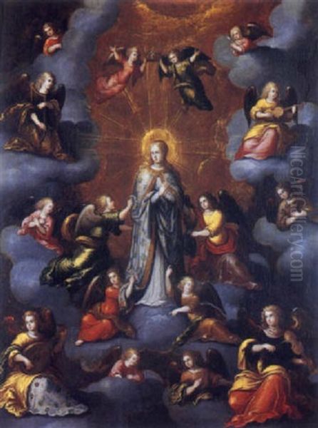 L'immaculee Conception Oil Painting by Louis de Caullery