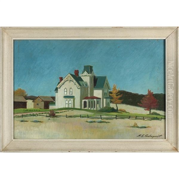 Victorian House Oil Painting by Arthur Cedarquist