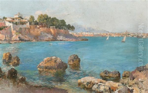 Costa Mallorquina Oil Painting by Lorenzo Cerda y Bisbal