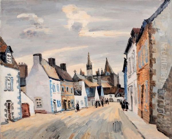 Eglise De Penmarch Oil Painting by Edmond Ceria