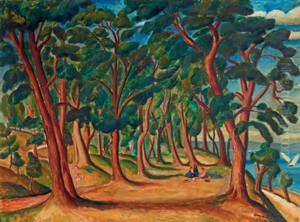 Pique-nique En Bord De Mer Oil Painting by Edmond Ceria