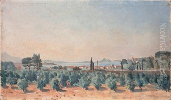 Paysage Mediterraneen Oil Painting by Edmond Ceria