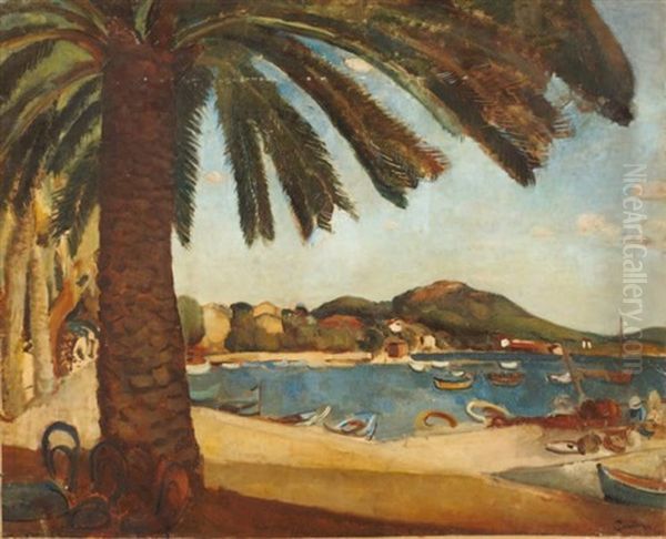 Le Port Oil Painting by Edmond Ceria