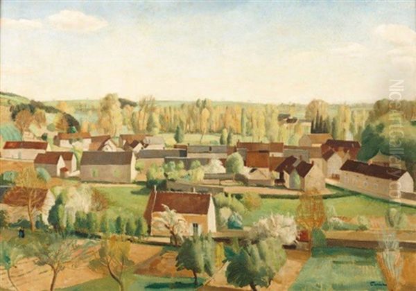 Le Village Oil Painting by Edmond Ceria