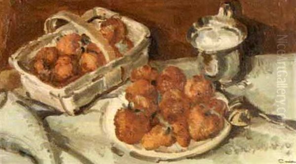 Nature Morte Aux Fraises Oil Painting by Edmond Ceria