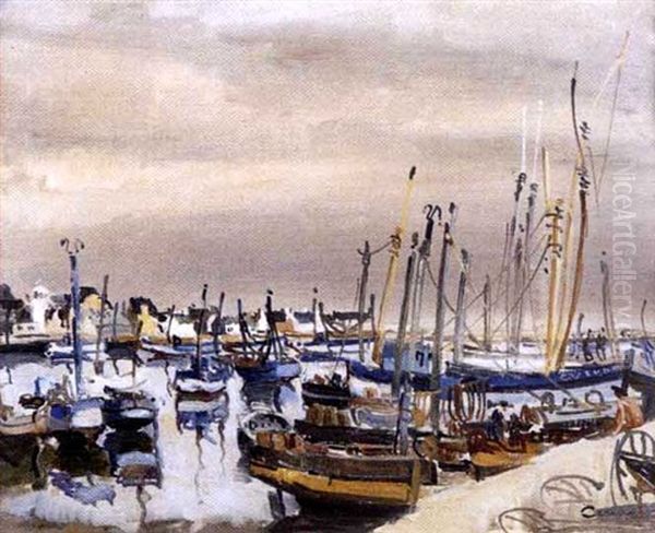 Le Port Oil Painting by Edmond Ceria