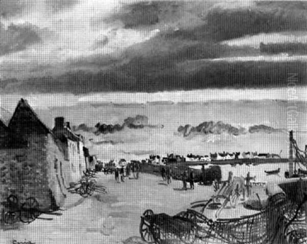 Soler Couchant Oil Painting by Edmond Ceria