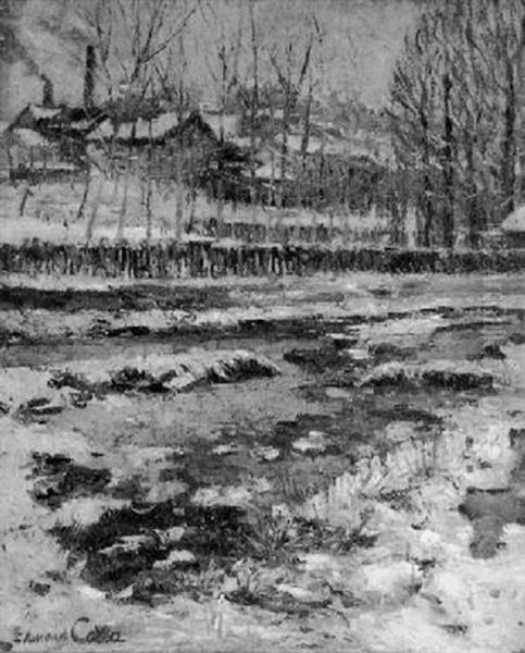 Le Degel Oil Painting by Edmond Ceria