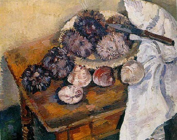 Oursines Oil Painting by Edmond Ceria