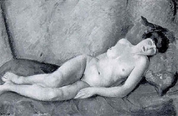 Le Repos Du Modele Oil Painting by Edmond Ceria