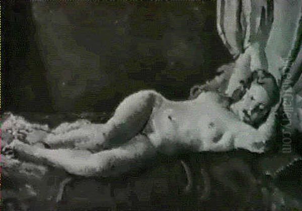 Modele Allonge Oil Painting by Edmond Ceria