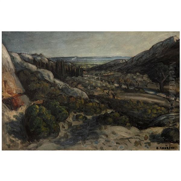 Le Vallon Des Oliviers Oil Painting by Auguste Chabaud
