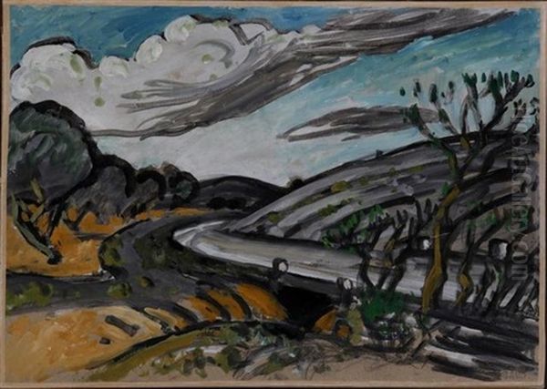 Route De Provence Oil Painting by Auguste Chabaud