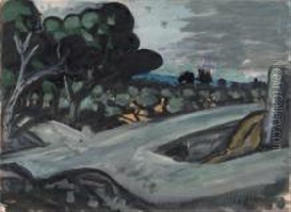 Carrefour Oil Painting by Auguste Chabaud