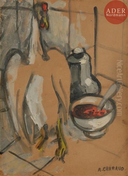 Le Coq Oil Painting by Auguste Chabaud