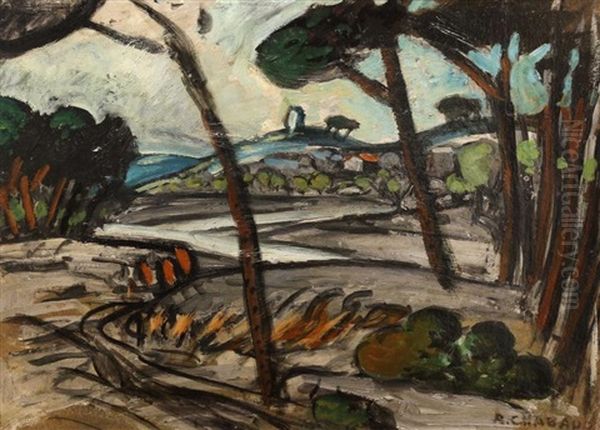 Paysage Aux Pins Oil Painting by Auguste Chabaud