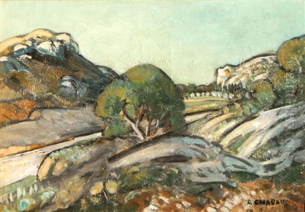 Paysage De Provence Oil Painting by Auguste Chabaud
