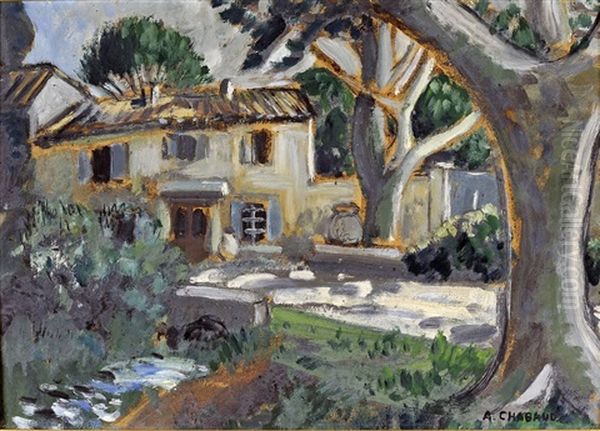 Le Mas Oil Painting by Auguste Chabaud