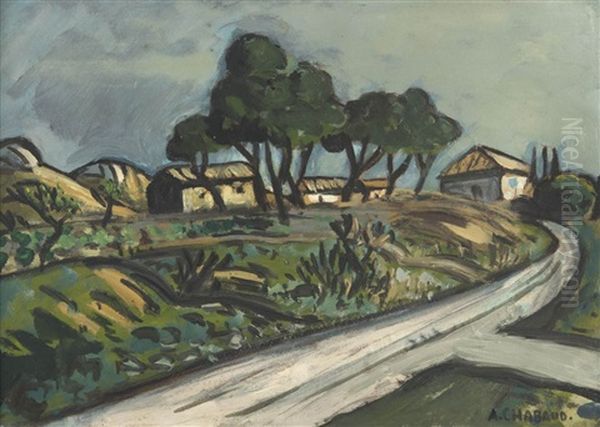 Route Dans La Montagnette Oil Painting by Auguste Chabaud