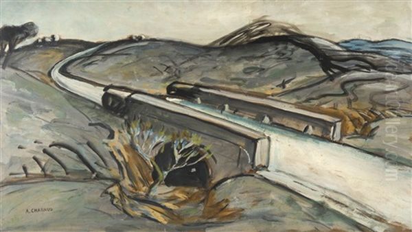 La Route Blanche Oil Painting by Auguste Chabaud