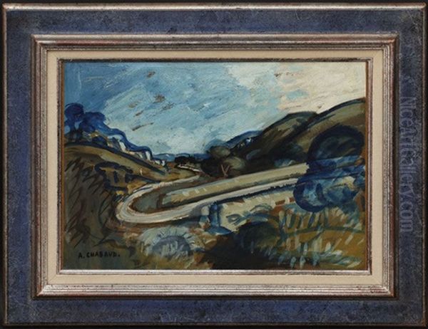 Paysage En Bleu Oil Painting by Auguste Chabaud