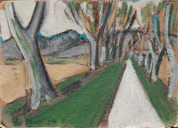 Allee Du Mas Oil Painting by Auguste Chabaud