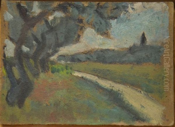 Le Chemin De Ravaison Oil Painting by Auguste Chabaud