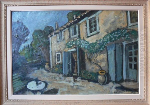 Devant La Maison A Graveson Oil Painting by Auguste Chabaud